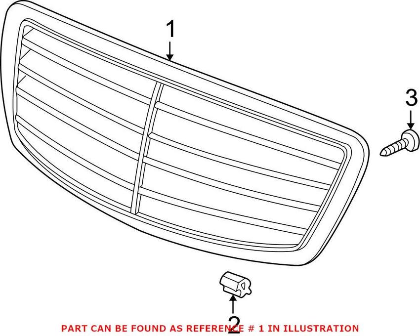 Mercedes Grille Assembly 22088005837712